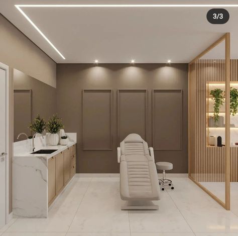 Dentist Studio Design, Interior Design Medical Office, Plastic Surgeon Office Design, Fancy Doctors Office, Luxury Medical Office, Plastic Surgery Office Design, Exam Room Interior Design, Luxury Clinic Interior Design, Dermatology Office Design