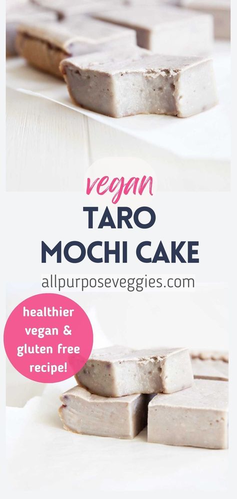 Taro Recipes Desserts, Taro Mochi Recipe, Taro Recipes Food, Taro Pudding, Nian Gao Recipe, Vegan Puddings, New Year Dessert, Mochi Recipes, Taro Recipes