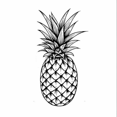 Pineapple Tattoo Design, Pineapple Tattoo Meaning, Pinapple Tattoos, Pineapple Template, Line Art Tattoo, Pineapple Tattoo, Leo Tattoos, Minimalist Beauty, Tattoo Style Drawings