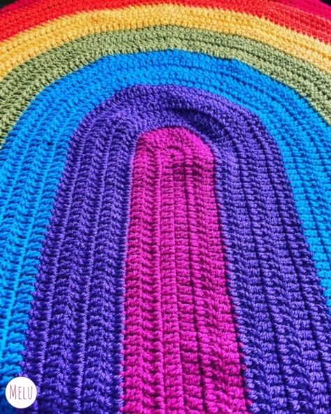 Melu Crochet: Plainbow Blanket – MELU Crochet Crochet Rainbow Blanket, Rainbow Crochet Blanket Pattern, Rainbow Crochet Blanket, Rainbow Afghan, Crochet Blanket Rainbow, Fox Baby Blanket, Fox Blanket, Pink Baby Blanket, Crochet Rainbow