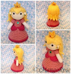 Crochet Princess Peach, Peach Crochet Pattern, Mario Crochet, Knitting Crafts, Crochet Princess, Mini Amigurumi, Nerd Crafts, Doll Items, Doll Crochet Pattern