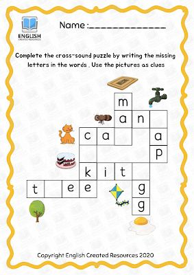 Kindergarten Crossword Puzzle Kindergarten Crossword Puzzles, Kindergarten Puzzle Worksheets, Cvc Puzzles Kindergarten, Cross Words Puzzle Worksheets, Cross Words Puzzle For Kids, English Puzzles Worksheets, Cvc Crossword Puzzles, Cross Word Puzzles For Kids, Puzzle For Kindergarten