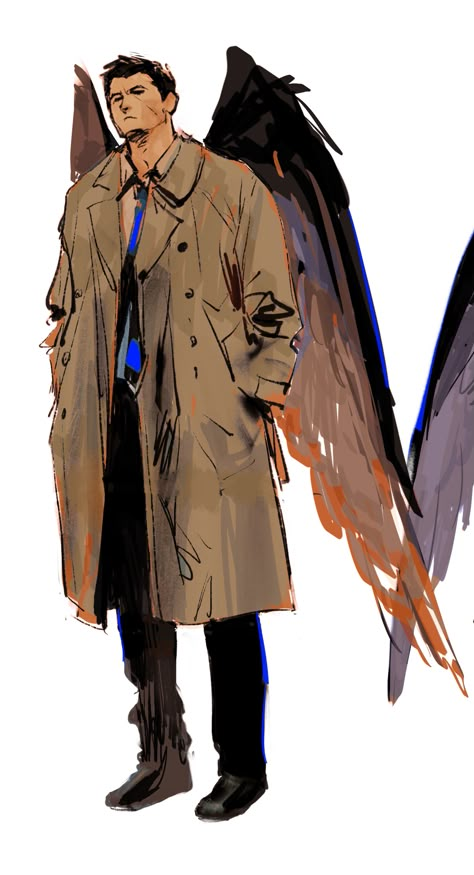 Angel Castiel Art, Castiel Fanart Wings, Castiel Fanart Supernatural, Castiel True Form, Supernatural Castiel Fanart, Jimmy Novak, Castiel Fanart, Lucifer Supernatural, Supernatural Drawings