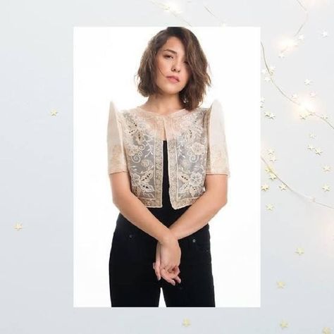 Barong For Women, Modern Filipiniana Outfit, Filipiniana Outfit, Barong Dress, Filipiniana Top, Filipiniana Modern, Filipiniana Fashion, Modern Barong, Modern Filipiniana Gown