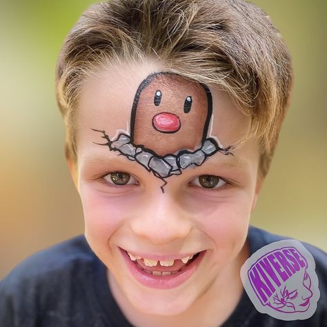 What a funny choice of Pokémon to have on your head 😂 Diglet I choose you! #pokémon #pokemonfacepaint #facepaintpokemon #pokemonfacepainting #pokemonparty #pokemonpartyideas #diglet #digletfacepaint #kiversefacepainting Pokémon Face Painting, Pokemon Face Paint, Pokemon Facepaint, Pokemon Faces, Pokemon Party, I Choose You, February 13, Facepaint, I Choose