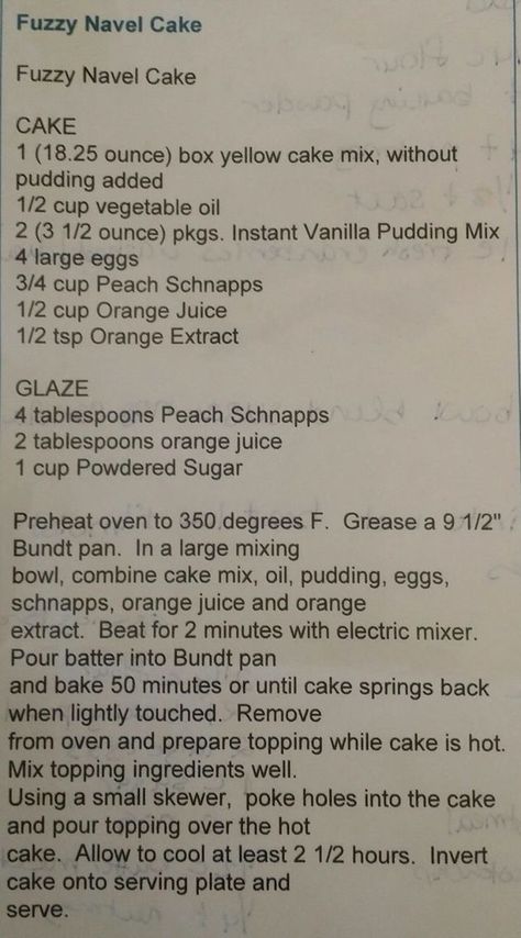 Glazed Peaches, Fuzzy Navel, Christmas Buffet, Crunch Cake, Cake Recipes From Scratch, Peach Schnapps, Vanilla Pudding Mix, Brownie Cake, Yellow Cake Mixes