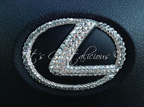 Bling! SWAROVSKI® embellished Steering wheel badge                                                                                                                                                                                 More Lexus Accessories, Bling Car, Bling Car Accessories, Rich Style, Girly Car Accessories, Car Deco, Car Buying Tips, Girly Car, Car Purchase