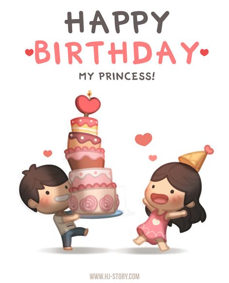 HJ-Story happy birthday 2014 Best Birthday Wishes Quotes, Cute Birthday Wishes, Hj Story, Birthday Card With Name, Birthday Wishes For Girlfriend, Happy Birthday Princess, Love Cartoon Couple, Happy Birthday Wishes Cards