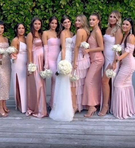 Mismatched Blush Bridesmaid Dresses, Pink Bridesmaid Dresses Mismatched, Pastel Pink Bridesmaid Dresses, Light Pink Bridesmaids, Light Pink Bridesmaid Dresses, Spring Bridesmaid Dresses, Blush Pink Bridesmaid Dresses, Beach Bridesmaid Dresses, Floral Bridesmaid Dresses