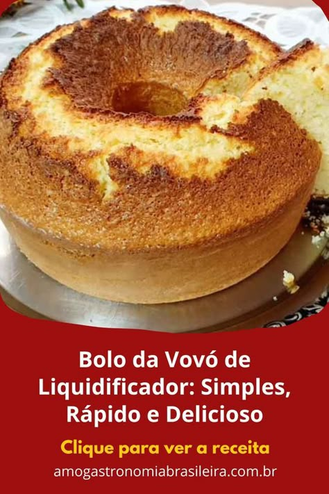 Apresento hoje uma receita surpreendente que certamente encantará o seu paladar. Que tal preparar um bolo da vovó de liquidificador super simples, fácil e, é claro, delicioso? Antes de começarmos, faça três pedidos nos comentários para garantir o sucesso dessa receita. Chocolate Brigadeiro, Bake Sale Recipes, Dump Cake Recipes, Brazilian Food, Quick Breakfast, Quick Recipes, Cornbread, Chocolate Cake, Banana Bread