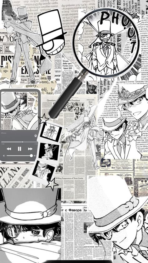 Case Closed Manga, Kuroba Kaito, Kaito Kuroba, Gosho Aoyama, Detective Conan Wallpapers, Cute Simple Wallpapers, Case Closed, Football Wallpaper, Simple Wallpapers