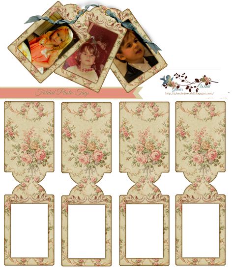 Photo Tags Ideas, Label Tag Design, Etiquette Vintage, طابع بريدي, Free Vintage Printables, Handmade Gift Tags, Vintage Junk Journal, Floral Photo, Printable Labels