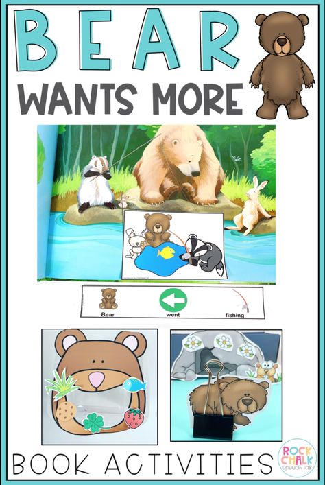 Speech Therapy Book Companions, Hibernation Preschool, Activities For Speech Therapy, Online Preschool, No Prep Activities, Story Props, Dough Mats, Preschool Circle Time, Spatial Concepts