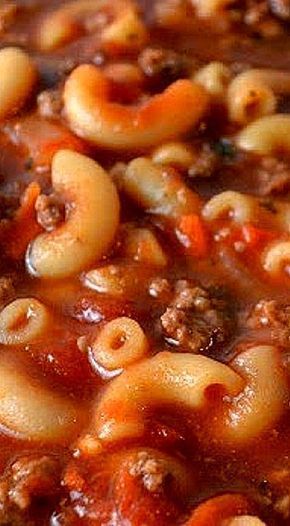 Beef And Macaroni Soup, Tomato Macaroni Soup Recipe, Hamburger Macaroni, Macaroni Spaghetti, Tomato Macaroni, Macaroni Soup Recipes, Beef Macaroni, Macaroni Soup, Beef Soup Recipes