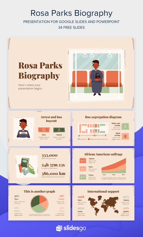 Middle School Syllabus, Rosa Parks Biography, Info Graphic, Power Points, Powerpoint Design Templates, Powerpoint Presentation Design, Rosa Parks, Powerpoint Slide, Civil Rights Movement