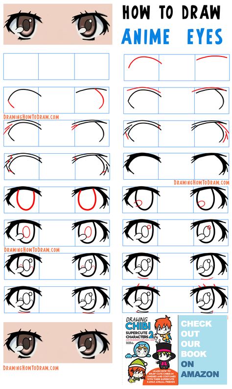 how to draw manga anime eyes step by step drawing tutorial How To Draw Manga Eyes Step By Step, Manga Beginner, Comic Book Eyes, Learning To Draw Anime, Anime Eyes Tutorial, Disney Tutorial, Anime Step By Step, Anime Eyes Step By Step, Learn To Draw Anime