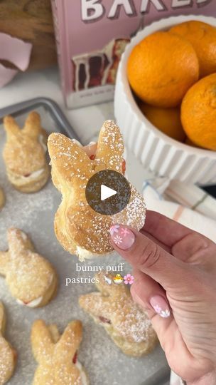 Puff Pastry Shapes, Pastry Shapes, Nutella Puff Pastry, Lemon Whipped Cream, Vegan Lemon Curd, Puff Pastry Desserts, Easter Dishes, Powder Sugar, Puff Pastry Dough