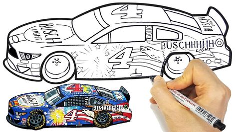 Nascar Drawing, How To Draw Realistic, Cars Coloring, Art To Draw, Draw Realistic, Nascar Cars, Cars Coloring Pages, Drawing Simple, Car Drawings