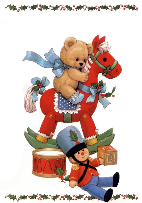 Ruth Morehead Christmas | Ruth Morehead Navidad tiernas imágenes cute figuras Advent Images, Martin Walls, Christmas Toy Soldiers, Artist Christmas, Ruth Morehead, Vintage Christmas Toys, 달력 디자인, Christmas Teddy Bear