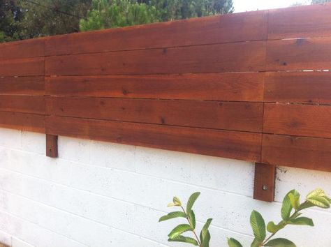 torrancefence | Wood Fences Privacy Screen Ideas, Wall Extension, Fence Landscaping Border Backyard Ideas, Diy Privacy Screen, Diy Outdoor Seating, Wood Privacy Fence, Cinder Block Walls, Fence Toppers, Pavers Backyard