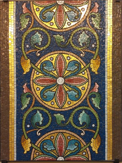 Byzantine Color, Byzantine Ornament, Byzantine Mosaic, Gothic Pattern, Gold Leaf Art, Mosaic Artwork, Byzantine Art, Art Painting Gallery, Mosaic Flooring