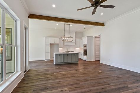 Separate Open Floor Plan, Open Floorplan Home, Room Seperator, Separating Rooms, Wood Beam, Wood Beam Ceiling, Wood Ceiling, Wooden Beams, Wood Beams