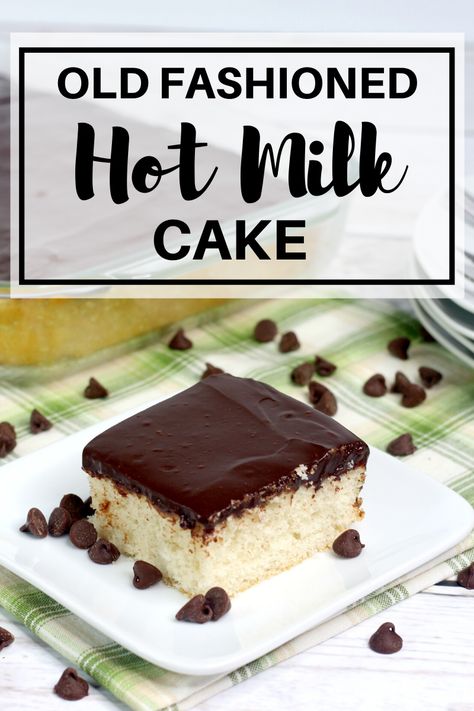 Old Fashioned Hot Milk Cake Hot Milk Cake, Chocolate Ganache Frosting, How To Stack Cakes, Fun Deserts, Milk Cake, Funnel Cake, Sweets Cake, Vanilla Chocolate, Cake Roll