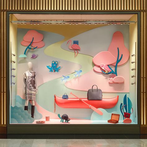 Hermes Window, Hermes Boutique, Paris Airport, Hermes Store, Windows Display, Charles De Gaulle Airport, Travel Retail, Ton Van Der Veer, Store Window Displays