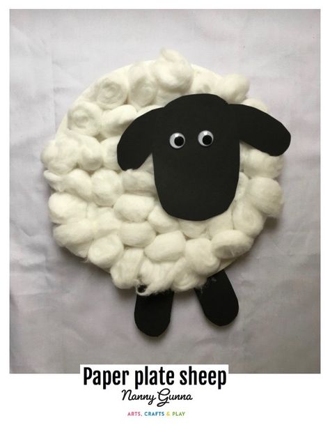 Paper Plate Sheep, Sheep Template, Flower Making Crafts, Farm Animal Crafts, Sheep Crafts, Paper Craft Ideas, Farm Crafts, Animal Crafts For Kids, Paper Plate Crafts