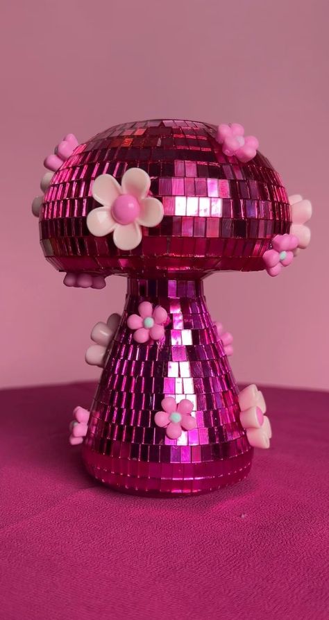 Retro Style Mini Disco Ball Mushroom Planter Multifunctional Desk & Home Decor - Etsy Mushroom Planter, Mini Disco Ball, Multifunctional Desk, Disco Ball, Retro Style, Retro Fashion, Stuffed Mushrooms, Apartment, Desk