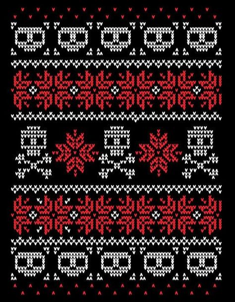 Ugliest Christmas Sweater, Christmas Skulls, Motif Fair Isle, Christmas Skull, Spooky Christmas, Gothic Christmas, Skull Sweater, Creepy Christmas, Christmas Phone Wallpaper