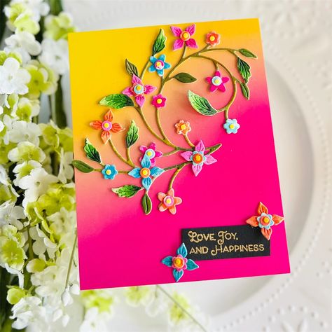 Diy Card Making, Sunny Vibes, Card Making Tips, Album Scrapbooking, Floral Vine, Simon Says Stamp, Simon Says, Floral Cards, Blooming Flowers