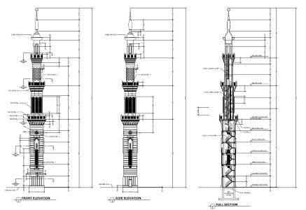 Court And Elevation Of A Minaret PDF Elevation (Document) • Designs CAD Mosque Design Islamic Architecture, Architecture Brochures, Cad Blocks Free, Architecture Journal, Architectural Ornamentation, Wallpaper Windows, Tree Photoshop, Architecture Blueprints, Mosque Design