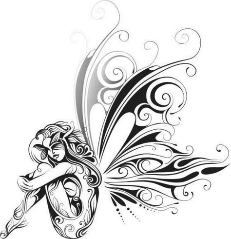 I will make unique minimalist tattoo designshi, you are looking for designers to make your designs?I can help you to make ittattoo heilungtattoo sleevetattoo ideas smalltattoo handtattoo beautytattoo supplytattoo inspired Tattoo Frau, Winged Girl, Kunst Tattoos, Fairy Tattoo Designs, Fairy Drawings, Color Sheets, Cowgirl Art, Fairy Coloring Pages, Fairy Tattoo