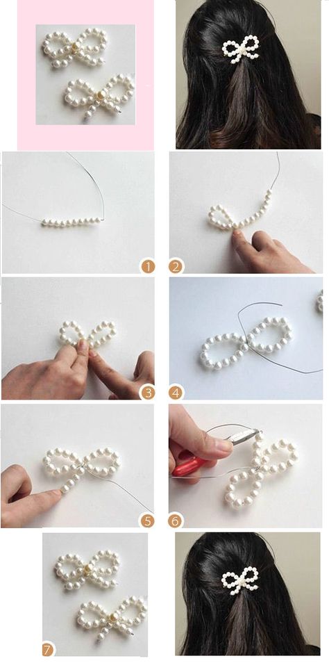 Hebilla Moño con Perlas – Manualidades Diy Accessories Aesthetic, Accesorios Aesthetic Diy, Ideas Con Alambre, Manualidades Coquette, Ideas Para Hacer Pulseras, Hair Jewelry Diy, Aesthetic Hair Accessories, Aesthetic Jewellery, Beads Hair