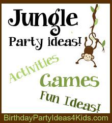 Jungle Birthday Party Ideas for Kids Jungle Party Games For Kids, Jungle Party Games, Safari Birthday Games For Kids, Safari Party Games, Safari Party Games Activities, Jumanji Party Games, Safari Birthday Games Party Activities, Jungle Book Party Games, Animal Party Games