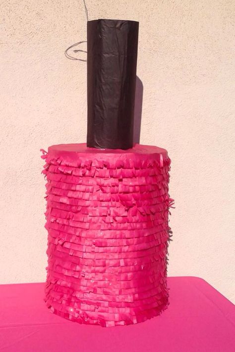 Nail polish piñata...Spa themed birthday  #SweetdetailsbyKarla Spa Party Pinata, Barbie Bday, Spa Day Party, Kids Spa Party, Birthday Barbie, Girl Spa Party, Kids Spa, Spa Birthday Parties, Spa Birthday