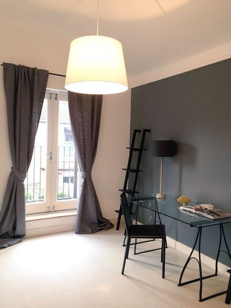 Flat makeover with Farrow & Ball Moles Breath Moles Breath Farrow And Ball, Farrow And Ball Moles Breath, Moles Breath, Flat Makeover, Farrow And Ball Living Room, Rental Makeover, Small Dining Room Table, Purbeck Stone, Wooden Window Frames