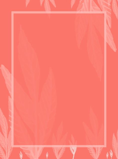 Pure Pink Leaves Border Coral Orange Background Coral Background Aesthetic, Coral Aesthetic, Coral Nail, Background Leaves, Geometric Backdrop, Leaves Border, Pic Edit, Creative Backdrops, Monochrome Background