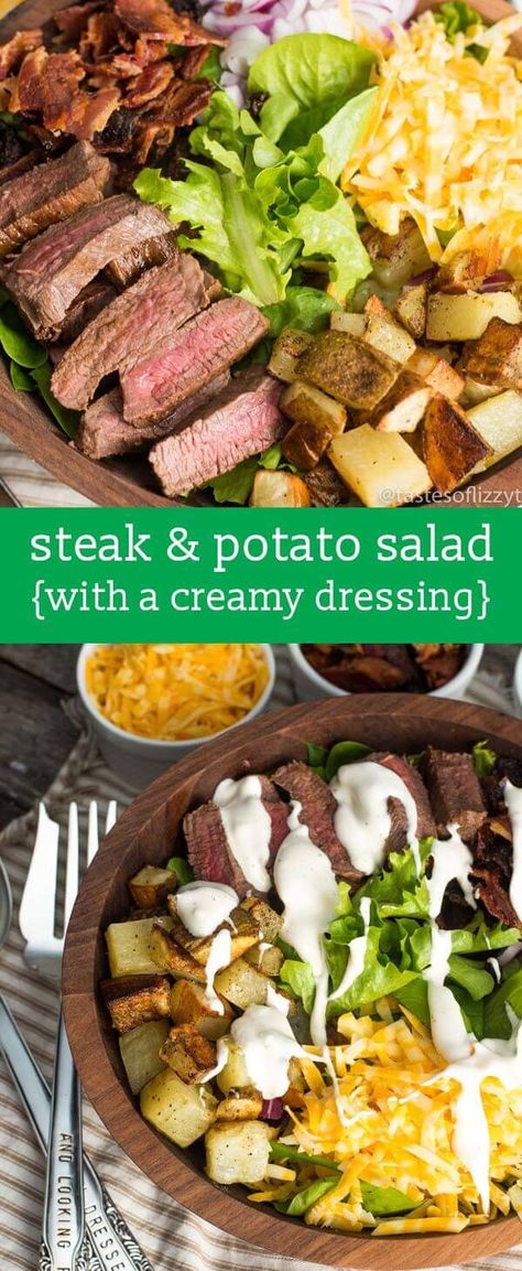 Steak And Potato Salad, Oven Fried Potatoes, Steak And Potatoes, Paleo Dinners, Steak Potatoes, Easy Potato Salad, Tender Steak, Easy Steak, Oven Fried