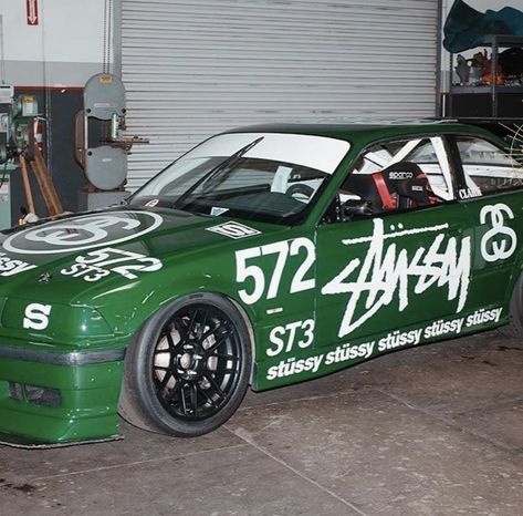 Stussy Race Car, Stussy Bmw, Stussy Racing, Stussy Wallpaper, Cool Car Stickers, Car Livery, White Ferrari, Japanese Sports Cars, Ad Car