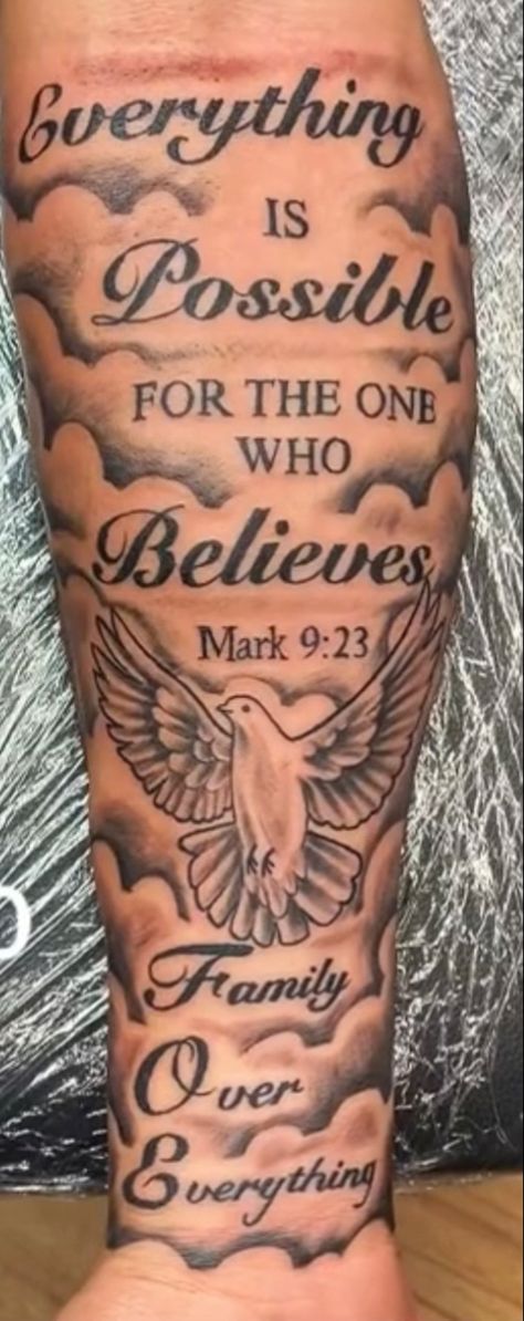 Everything Is Possible Tattoo, Possible Tattoo, Memory Tattoos, In Loving Memory Tattoos, Memorial Tattoos, Arm Tattoos, Everything Is Possible, Arm Tattoos For Guys, Loving Memory