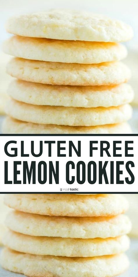 Gluten Free Lemon Cookies, Lemon Cookies Recipes, Gluten Free Cookie Recipes, Cookies Soft, Gluten Free Sweet, Baking Recipe, Delicious Cookies, Gluten Free Sweets, Gluten Free Dairy Free Recipes