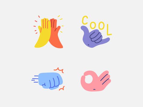 Hands Snapchat, 손 로고, Snapchat Stickers, Hand Logo, Flat Illustration, Hand Illustration, Art Graphique, Motion Design, Graphic Design Inspiration