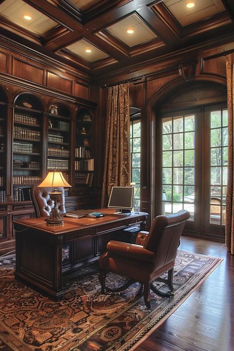 Old Money Office Aesthetic, Owencore Aesthetic, Library Rooms, Indian Houses, Writing Studio, Home Library Rooms, Study Decor, Library Aesthetic, Fantasy House