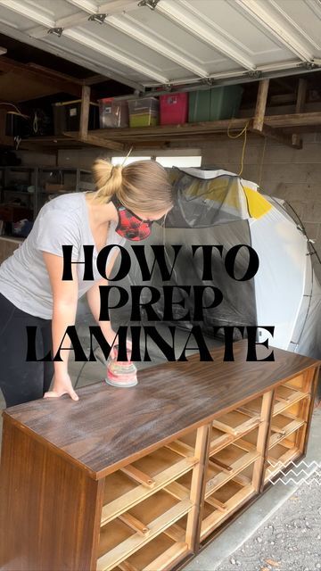 Repaint Laminate Furniture, How To Remove Laminate From Furniture, Laminate Furniture Flip, Refinish Ikea Furniture, How To Paint Over Laminate Furniture, Spray Paint Laminate Furniture, How To Refinish Laminate Furniture, Refinish Laminate Furniture, Refinish Particle Board Furniture