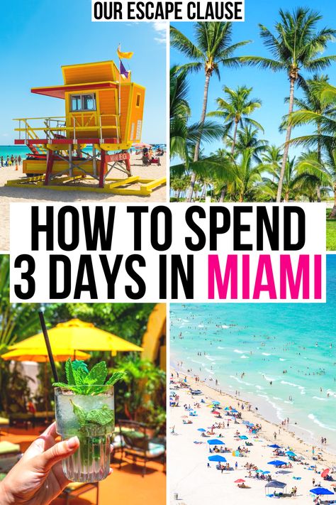 Here's how to make the most of a few days in Miami! 3 days in miami florida | 3 day miami itinerary | miami travel guide | best things to do in miami fl | best places to visit in miami florida | miami vacation spots | vacation miami florida guide | miami south beach | miami in 3 days | miami weekend getaway | 3 day weekend in miami fl | miami things to do in | what to do in miami florida | miami beach guide | miami itinerary 3 days | planning a trip to miami | miami travel tips | travel miami Miami Trip Itinerary, Visiting Miami, Miami Itinerary, Vacation Miami, Traveling Usa, Florida Vibes, Florida Trips, Miami Key West, Weekend In Miami