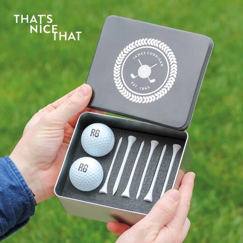 Personalised Golf Set With Golf Balls And Tees! Perfect for a golf loving friend! ⛳#personalisedgifts #fordad #golfing Personalized Golf Gifts, Cyclist Gifts, Golf Set, Golf Tee, Personalized Beer, Personalized Golf, Custom Golf, Tool Gifts, Golf Tees