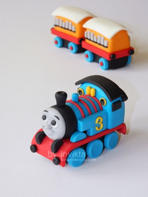 Thomas the tank engine Thomas The Train Cake Topper, Thomas Tank Engine Cake, Thomas And Friends Cake, Thomas Birthday Cakes, Thomas Tank Engine, Thomas The Train Cake, Thomas Cake, Tank Cake, Thomas Train Cake