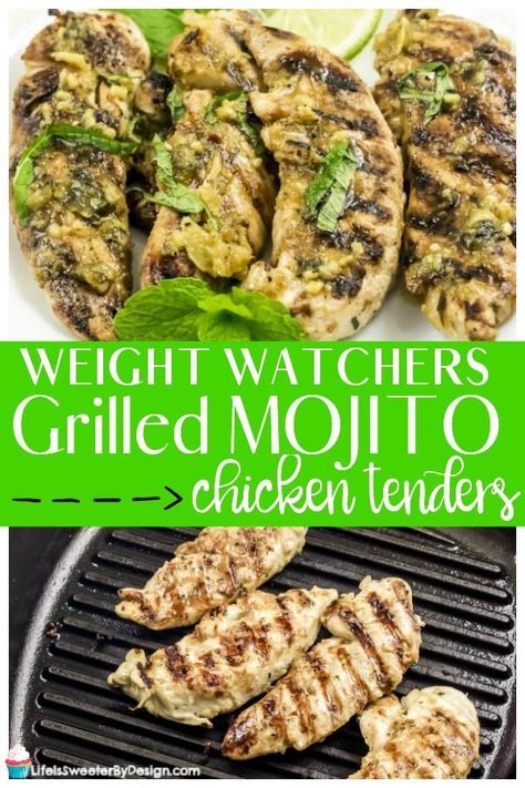 Weight Watchers Grilled Mojito BBQ Chicken Tenders is a great Weight Watchers recipe to change up your chicken! Thee flavorful chicken tenders will be delicious on the grill. #WW #WeightWatchers #grilling #chicken Mojito Chicken, Bbq Chicken Tenders, Weight Watchers Chicken, Top Chicken Recipes, Weight Watchers Chicken Recipes, Mood Food, Grilled Chicken Recipes, Lake Powell, Summer Grilling